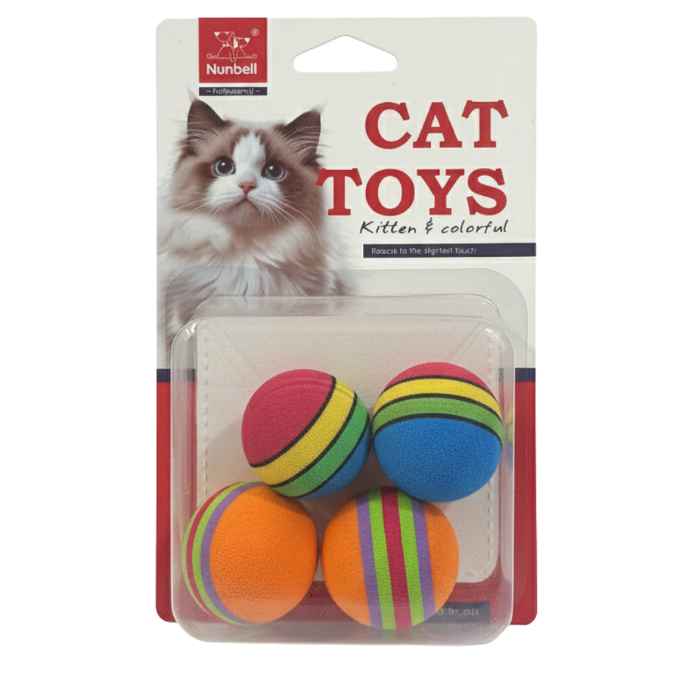 Nunbell Cat Toy 4 Balls Petfast.shop Nunbell Cat Supplies Toys petfast.shop Egypt PNU4249S Default Title 85.00