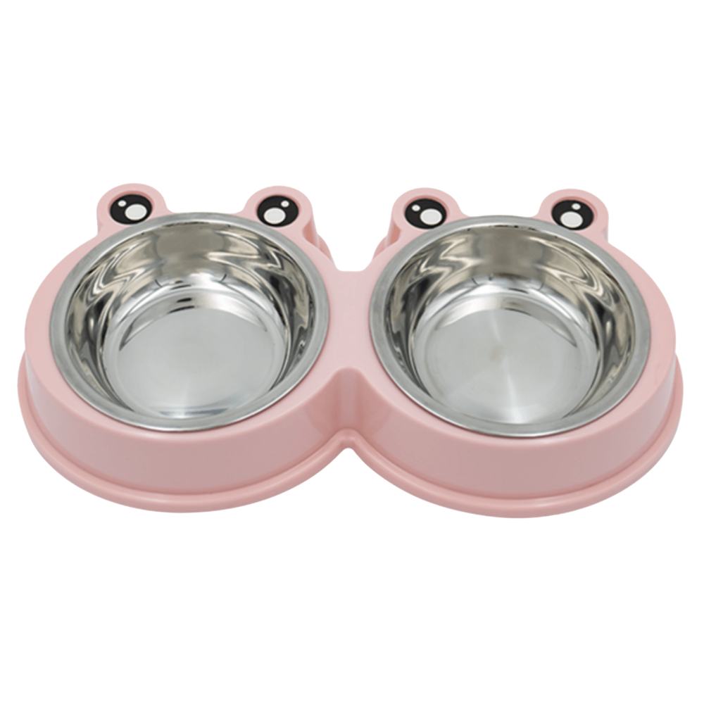 Pet Double Bowl Bear Shape Petfast.shop Generic Bowls & Feeders Cat Dog Supplies petfast.shop Egypt PPE4491S Pink 180.00