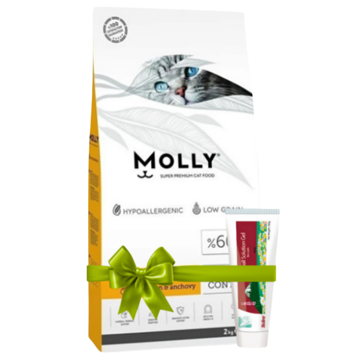 Molly Cat Food Hairball Control Chicken&Anchovy 2Kg + Bioline Hairball Gel 100g Petfast.shop Molly Bundles Cat Dry Food Exclude Food Pharmacy Prescription Food Skin & Coat Care Skin Care Vitamins & Supplements petfast.shop Egypt PMO4604S