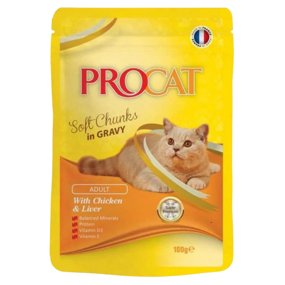 Procat Soft with Chicken and Liver 100g Petfast.shop ProCat Best Selling Cat Food Wet Food petfast.shop Egypt PPR0608S Default Title 50.00