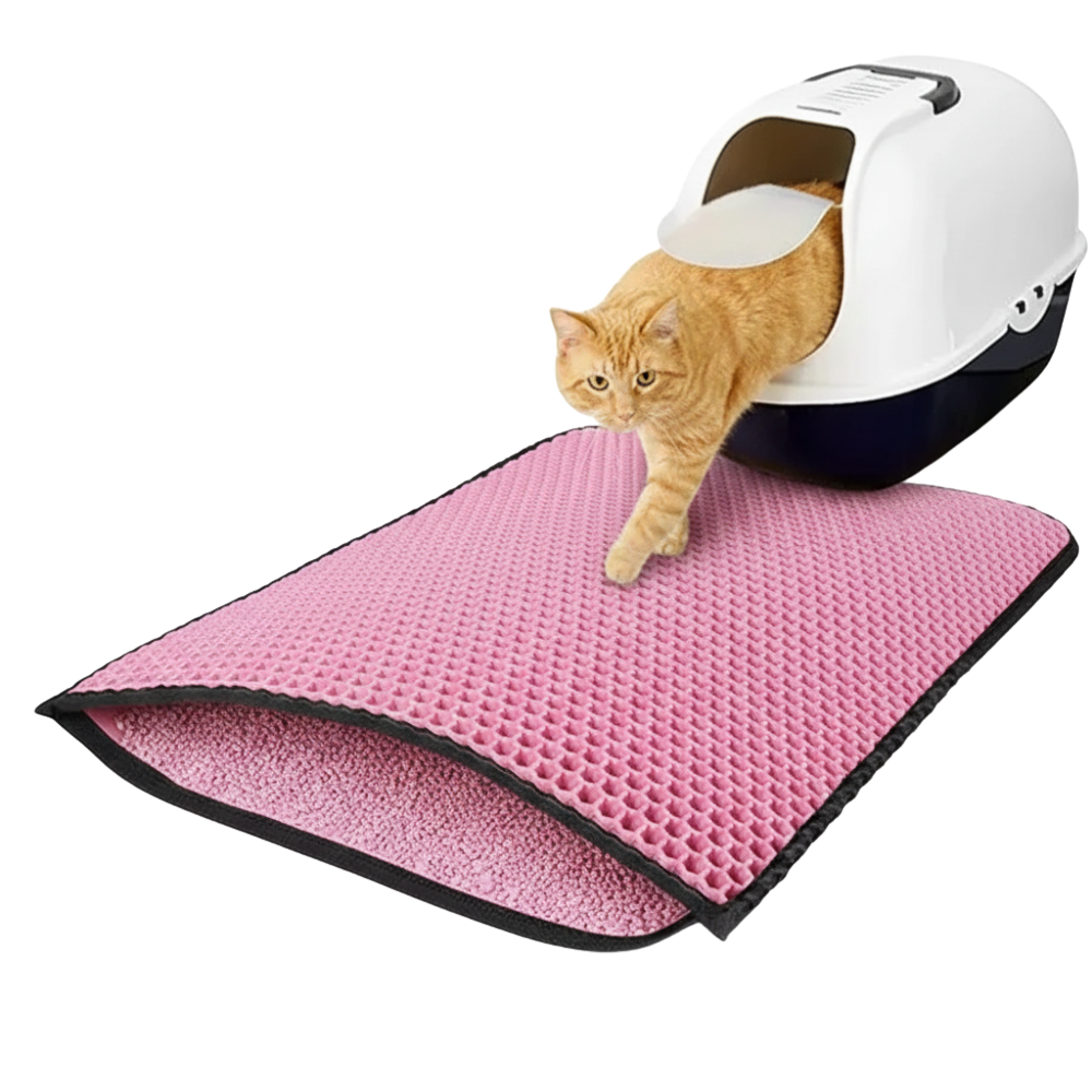 Double-Layer Cat Litter Mat 58 Cm * 42 Cm Petfast.shop Generic Box & Accessories & Litter Cat Litter Box & Accessories petfast.shop Egypt PDO3300S pink 300.00