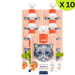 BUY 9 + 1 FREE Wanpy Wet Food For Adult Cat Tasty Meat Paste Salmon with Chicken & Carrot for 90G Petfast.shop Wanpy Bundles Cat Exclude Food Wet Food petfast.shop EgyptDefault Title 1665.00