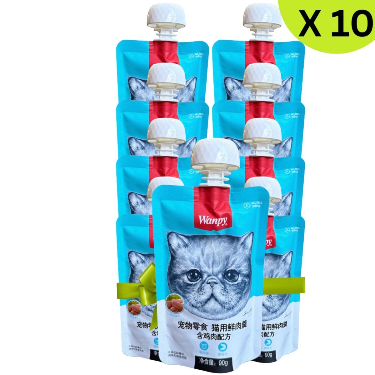 BUY 9 + 1 FREE Wanpy Wet Food For Adult Cat Tasty Meat Paste, Chicken 90G Petfast.shop Wanpy Bundles Cat Exclude Food Wet Food petfast.shop EgyptDefault Title 1665.00