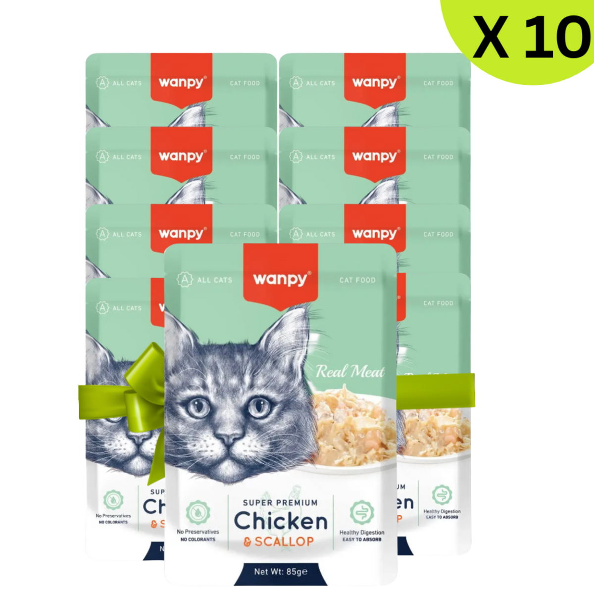 BUY 9 + 1 FREEWanpy Super Premium Chicken & Scallop for Cat 85g Petfast.shop Wanpy Bundles Cat Exclude Food Wet Food petfast.shop EgyptDefault Title 1260.00