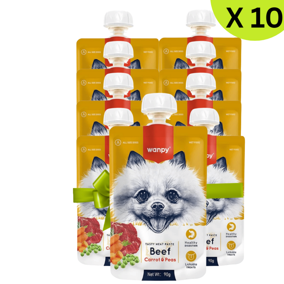BUY 9 + 1 FREE Wanpy Tasty Meat Paste Beef with Carrot & Pea for Dog 90g Petfast.shop Wanpy Bundles Dog Exclude Food Wet Food petfast.shop EgyptDefault Title 2250.00