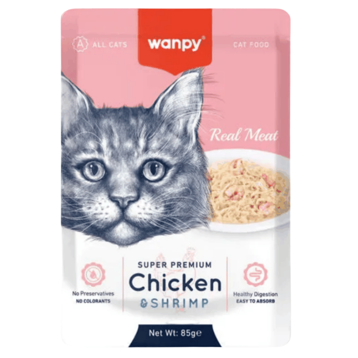 Wanpy Super Premium Chicken & Shrimp for Cat 85g Petfast.shop Wanpy Cat Chewy Treat Treats petfast.shop Egypt 