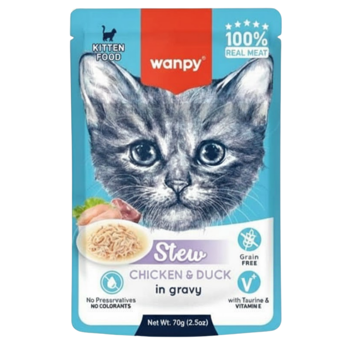 Wanpy Wet Food Kitten Chicken & Duck 70G Petfast.shop Wanpy Cat Food Kitten Wet Food petfast.shop EgyptDefault Title 95.00