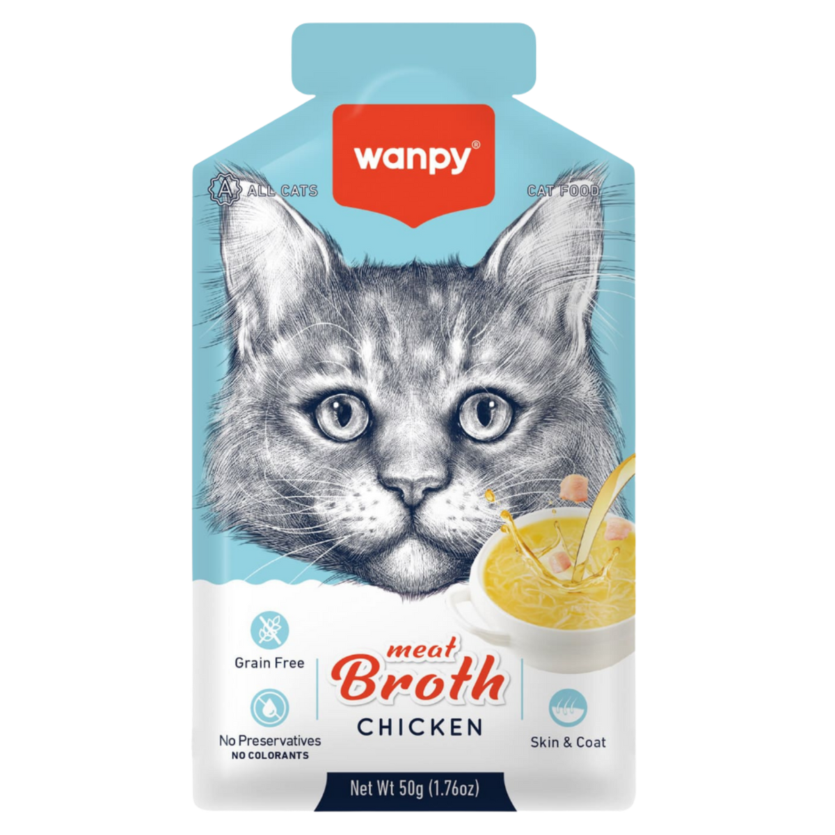Wanpy Meat Broth Chicken for Cats 50gm