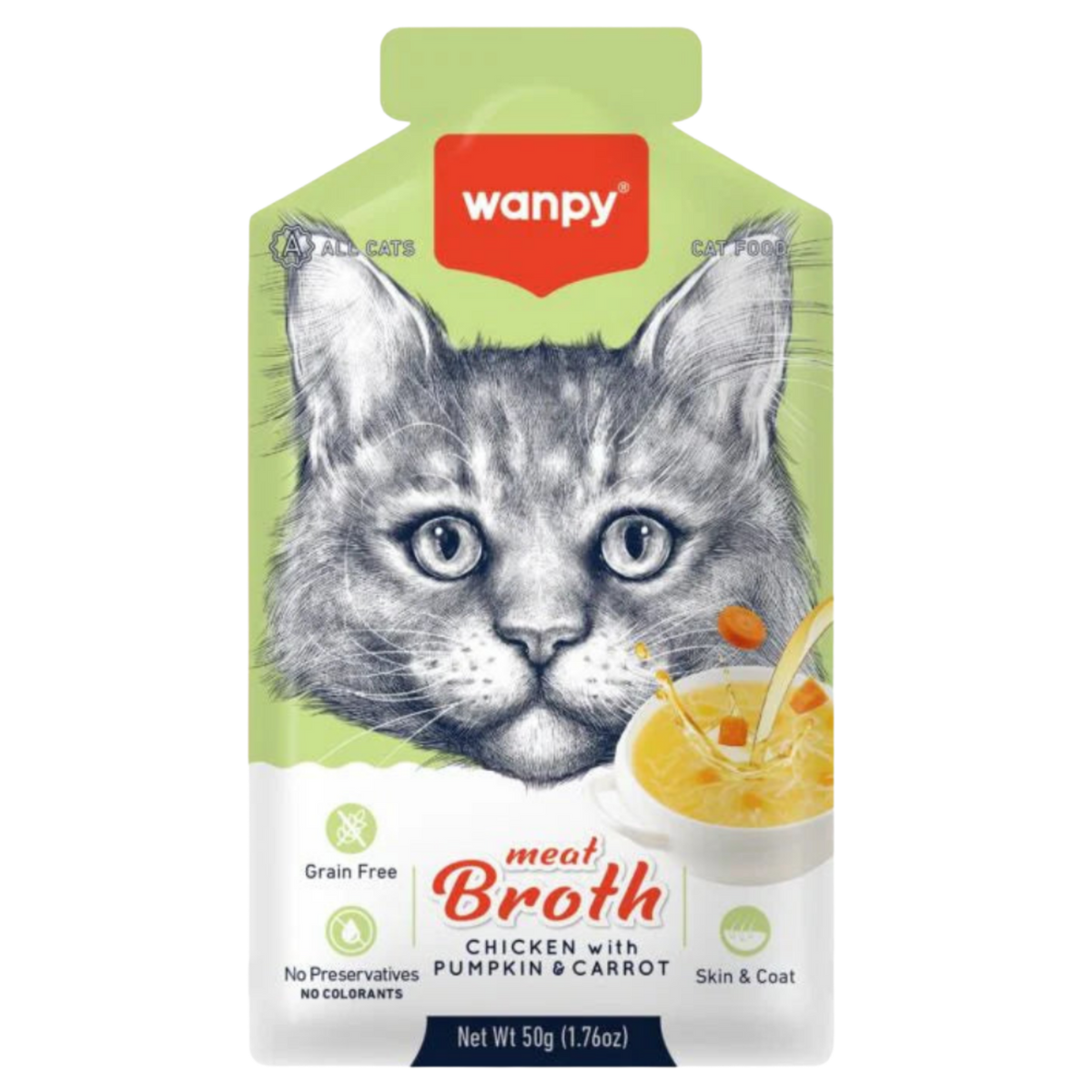 Wanpy Meat Broth Chicken with Pumpkin & Carrot for Cats 50gm Petfast.shop Wanpy Cat Food Wet Food petfast.shop Egypt PWA2285S Default Title 120.00