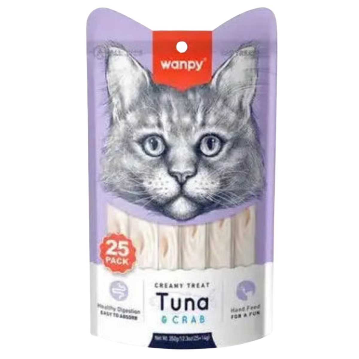 Wanpy Creamy Cat Treats with Tuna and Crab 70g (5*14g) Petfast.shop Wanpy Cat Kitten Liquid Treat Treats petfast.shop Egypt PWA0860S Default Title 125.00