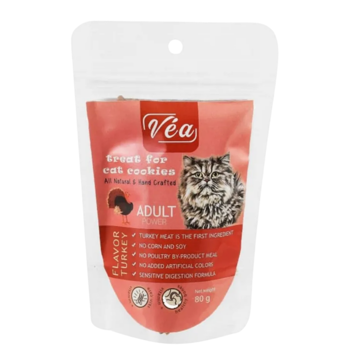 Vea Cat Treat Cookies Turkey Flavor 80g Petfast.shop Vea Biscuit Treat Cat Treats petfast.shop EgyptDefault Title 60.00
