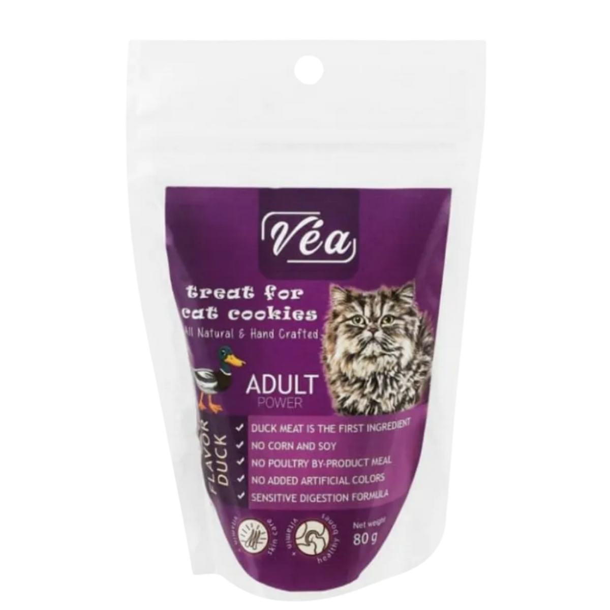 Vea Cat Treat Cookies Duck Flavor 80g Petfast.shop Vea Biscuit Treat Cat Treats petfast.shop EgyptDefault Title 60.00