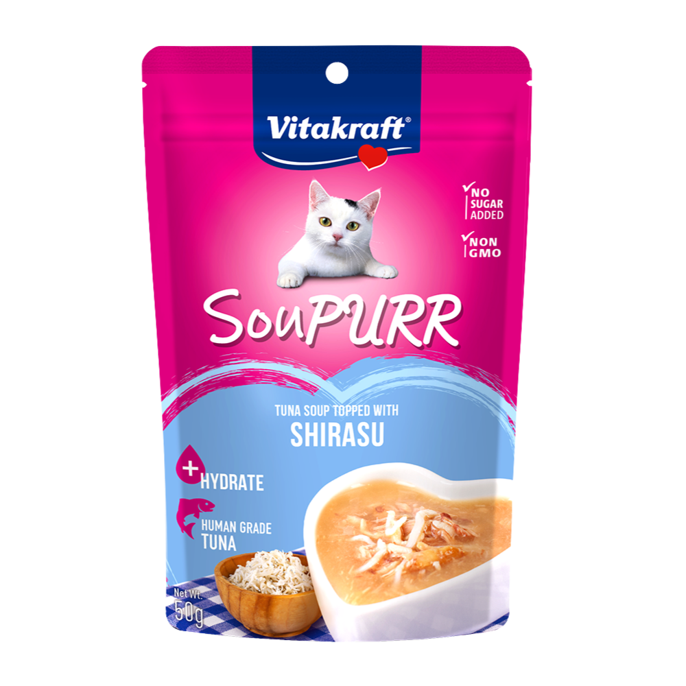 Vitakraft Soupurr Tuna Soup Topped with Shirasu Cat Food 50g Petfast.shop Vitakraft Cat Exclusive Food Wet Food petfast.shop EgyptDefault Title 190.00