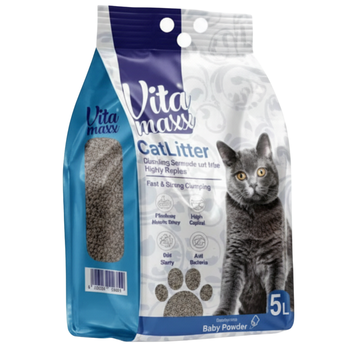 Vita Maxx Clumping Cat Litter Baby Powder 5 L