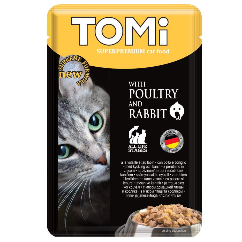 Tomi Cat Wet Food with Poultry & Rabbit (100G) Petfast.shop Tomi Cat Food Wet Food petfast.shop Egypt PTO2101S Default Title 55.00