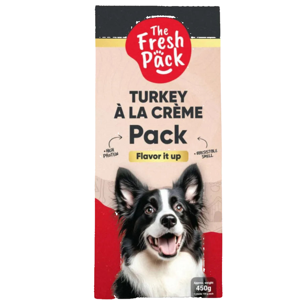 The Fresh Pack Turkey à la Crème For Dogs - "UMAMI" 450 Grams Petfast.shop The Fresh Pack Dog Egypt Brand Exclusive Food Frozen Food petfast.shop Egypt PTH1027S Default Title 100.00