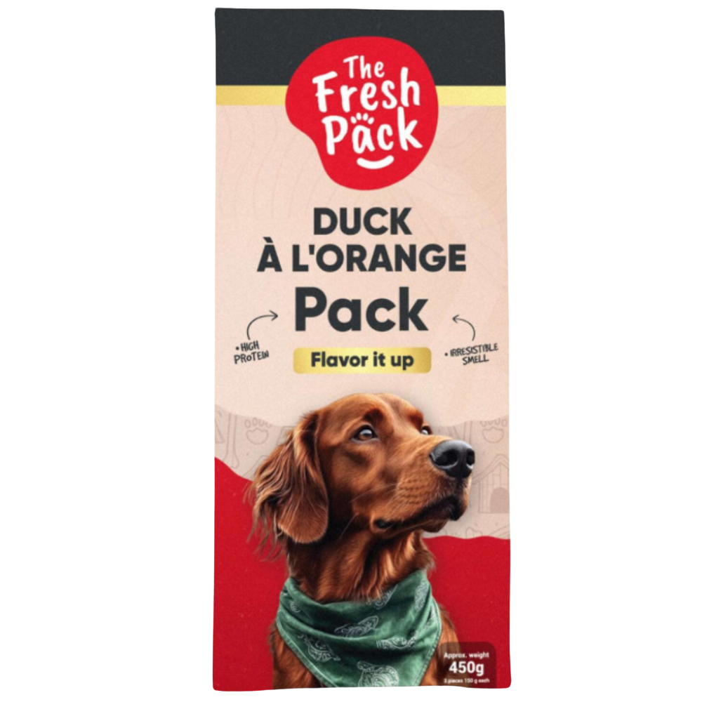 The Fresh Pack Duck à L'OrangeFor Dogs - "UMAMI" 450 Grams