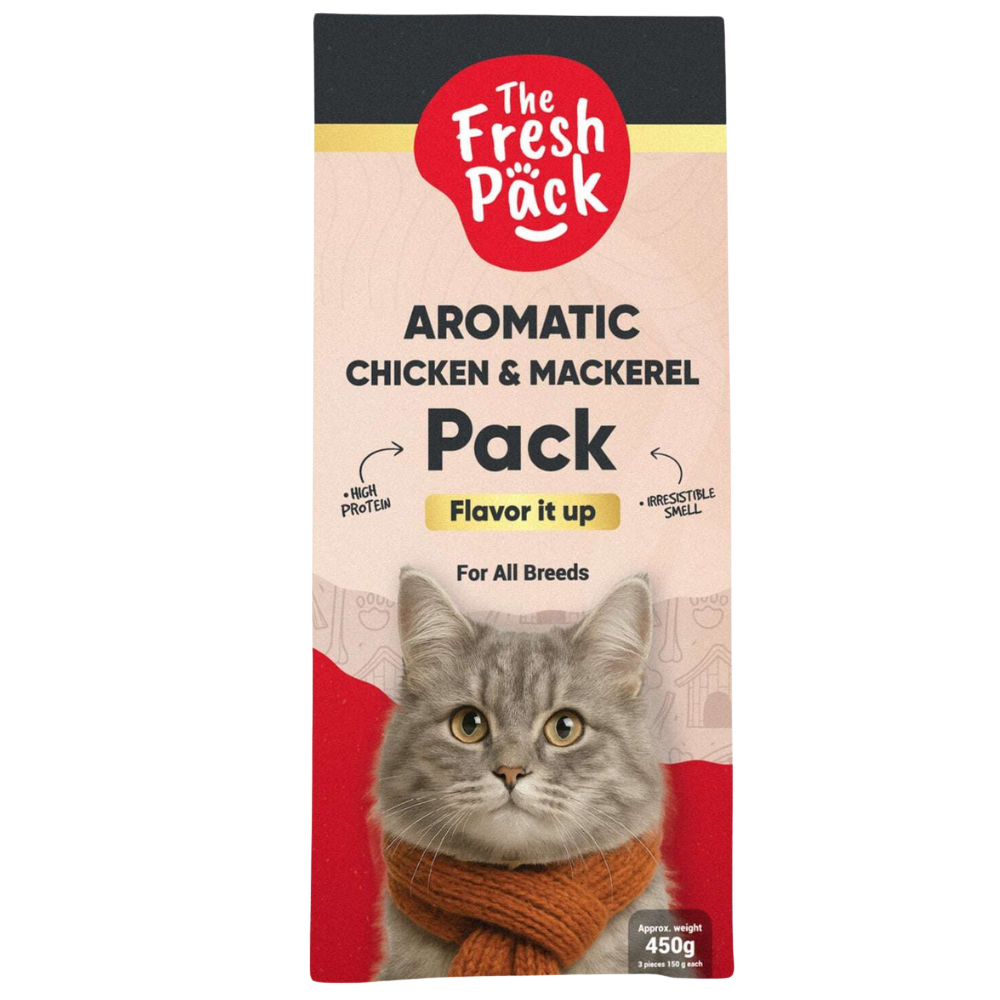 The Fresh Pack Aromatic Chicken & MackerelFor cats - "UMAMI" 450 Grams