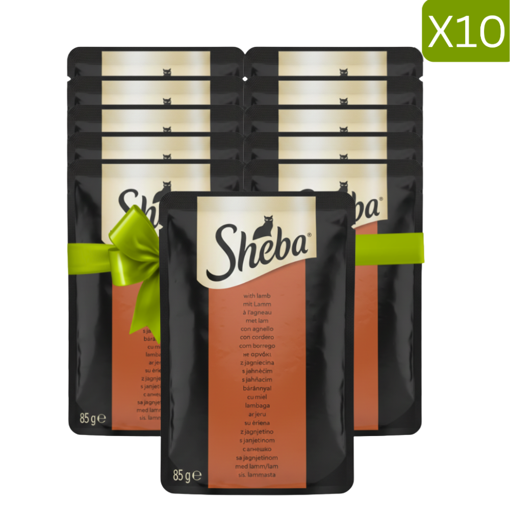 Buy 9 + 1 Free Sheba Wet Food for Cat with Lamb 85g