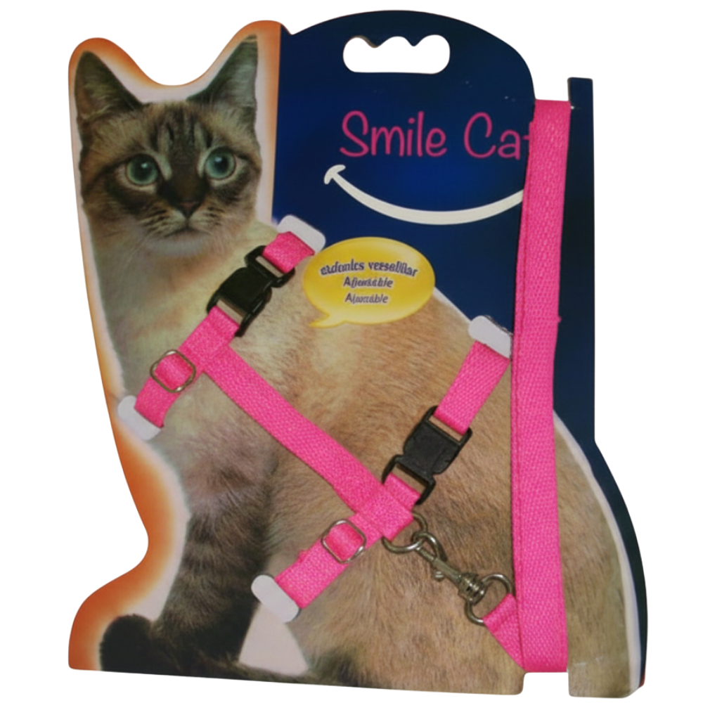 Smile Cat Harness Petfast.shop Smile Cat Cat leash & Coller & Harness Supplies petfast.shop Egypt PSM5062S Pink 60.00
