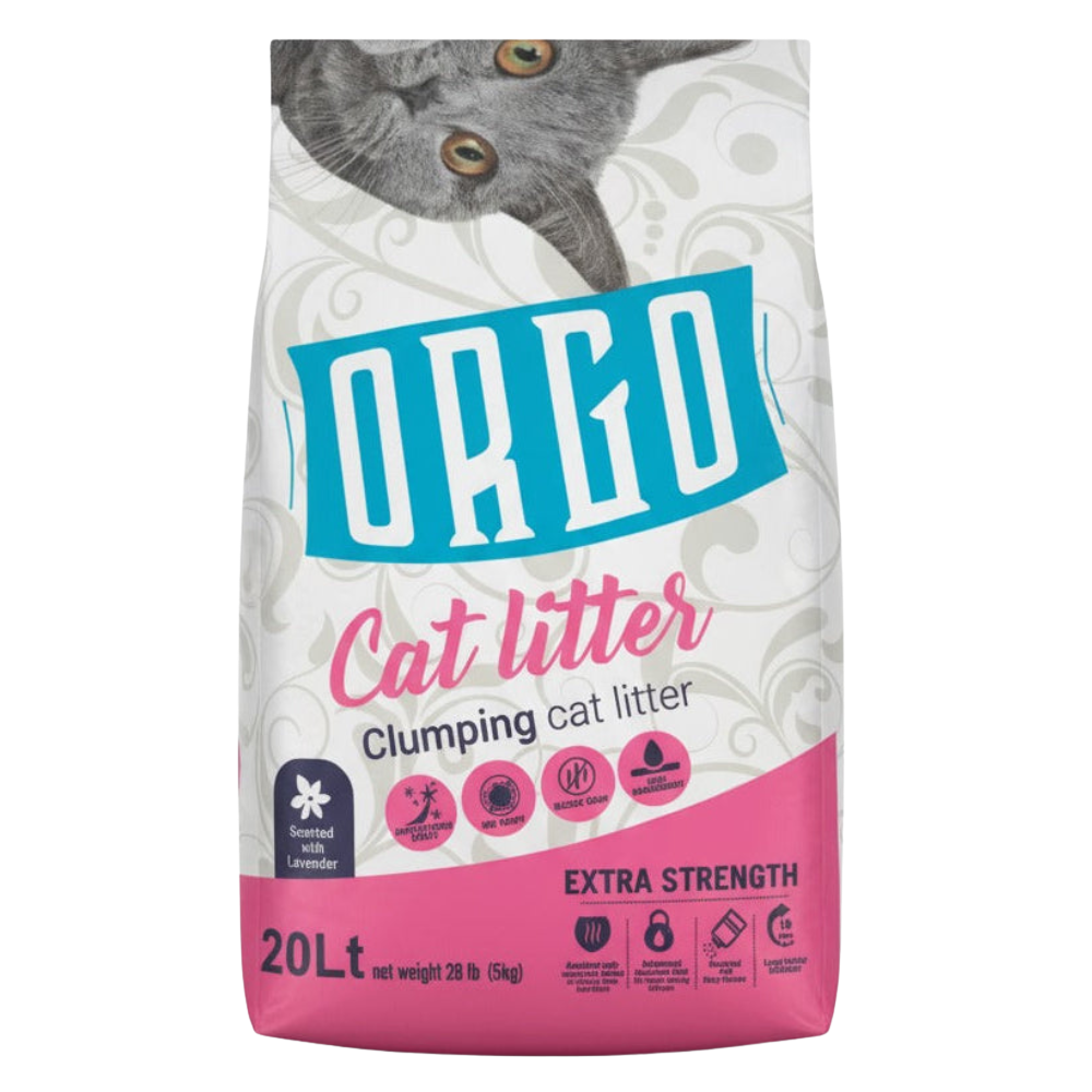 Orgo White Cat Litter Lavender Petfast.shop Orgo Box & Accessories & Litter Cat Egypt Brand Litter petfast.shop Egypt POR3100S-3 5 L 120.00