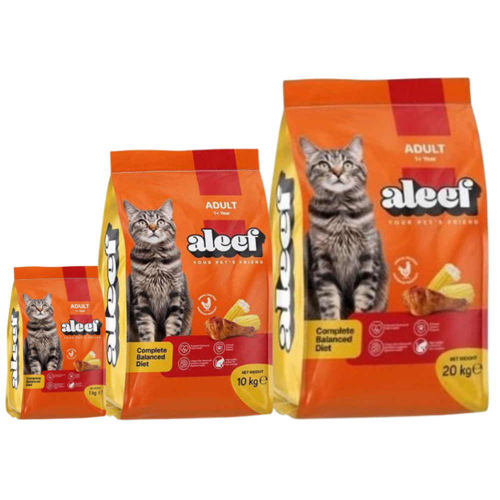 Aleef Dry Food with Chicken And Corn for Adult Cats