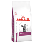Royal Canin Veterinary Diet Renal cat food bag on a white background