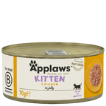 Can of Applaws Kitten Chicken in Jelly cat food on a white background