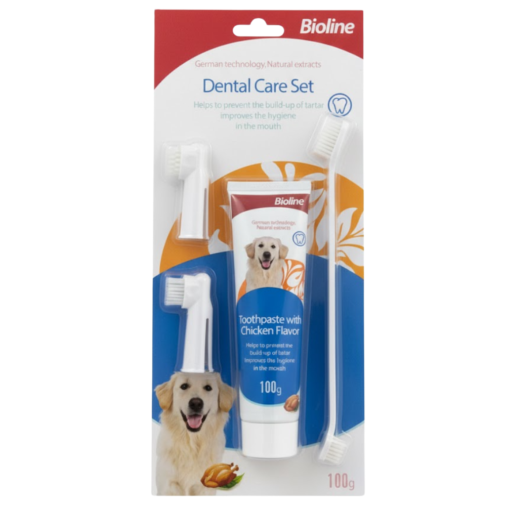 Bioline Dental Care Set Chicken Flavor 100g 4Pcs Petfast.shop Bioline Cat Dental Care Dog Medical Tool Pharmacy petfast.shop Egypt 240.00