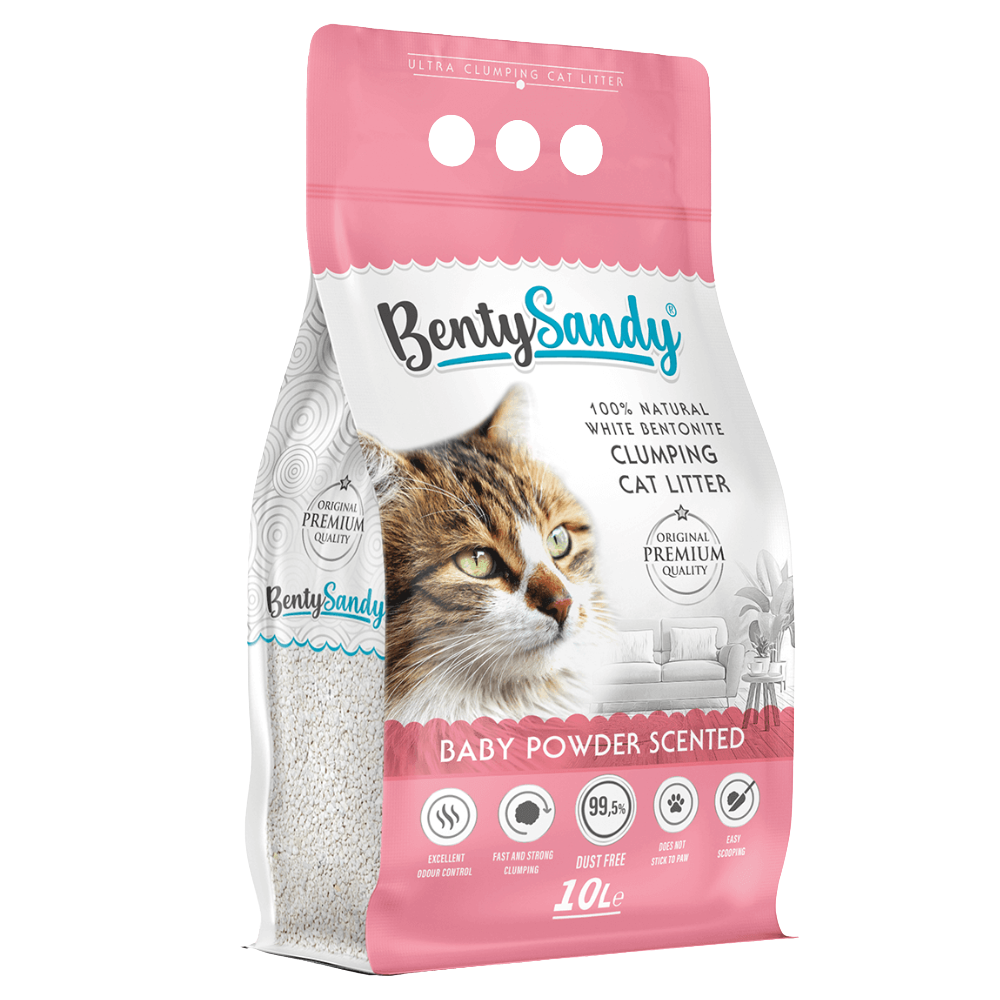 Benty Sandy Cat Litter BABY POWDER SCENTED
