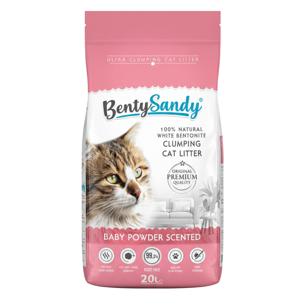 Benty Sandy Cat Litter BABY POWDER SCENTED