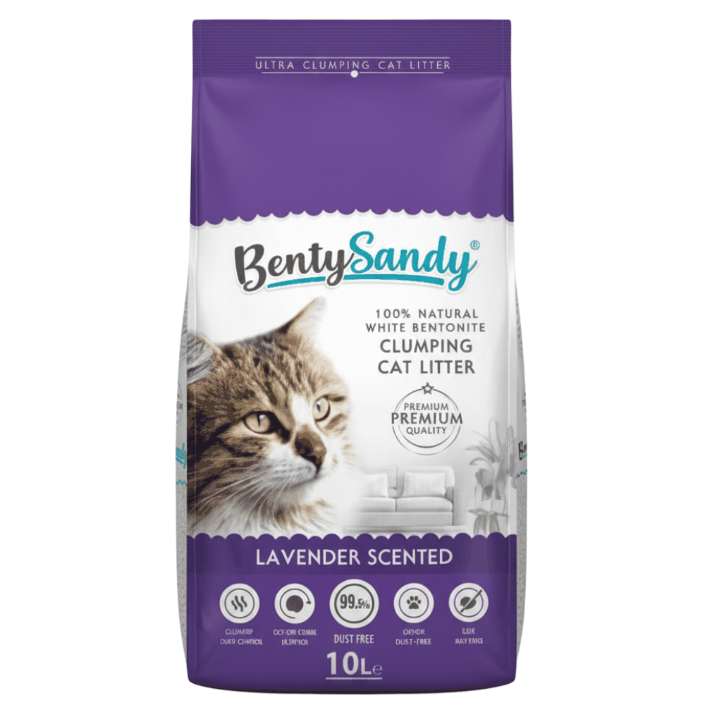 Benty Sandy Cat Litter LAVENDER SCENTED Petfast.shop