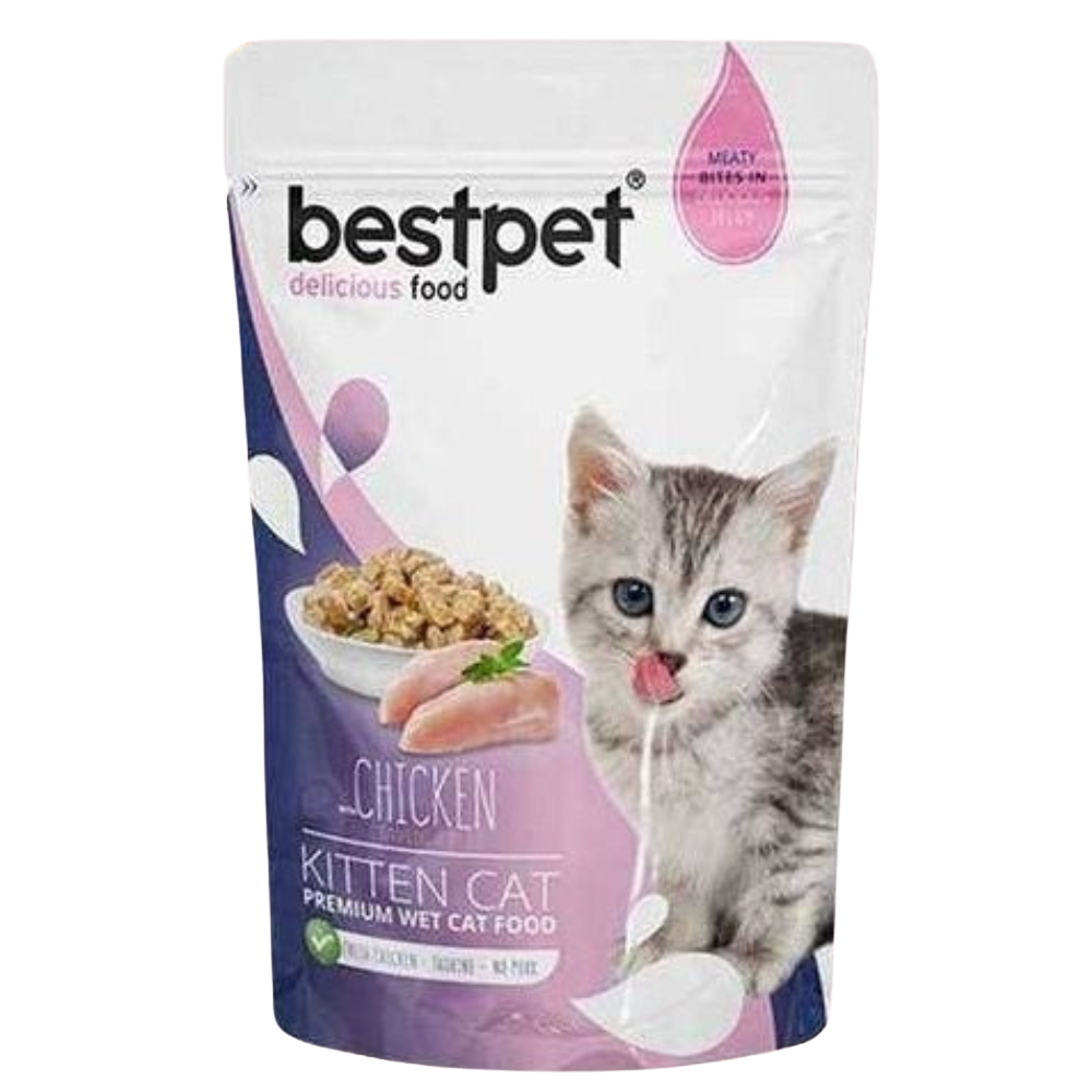Best Pet Kitten Pouch chicken 85g Petfast.shop Bestpet Cat Food Kitten Wet Food petfast.shop Egypt PBE2445S40.00