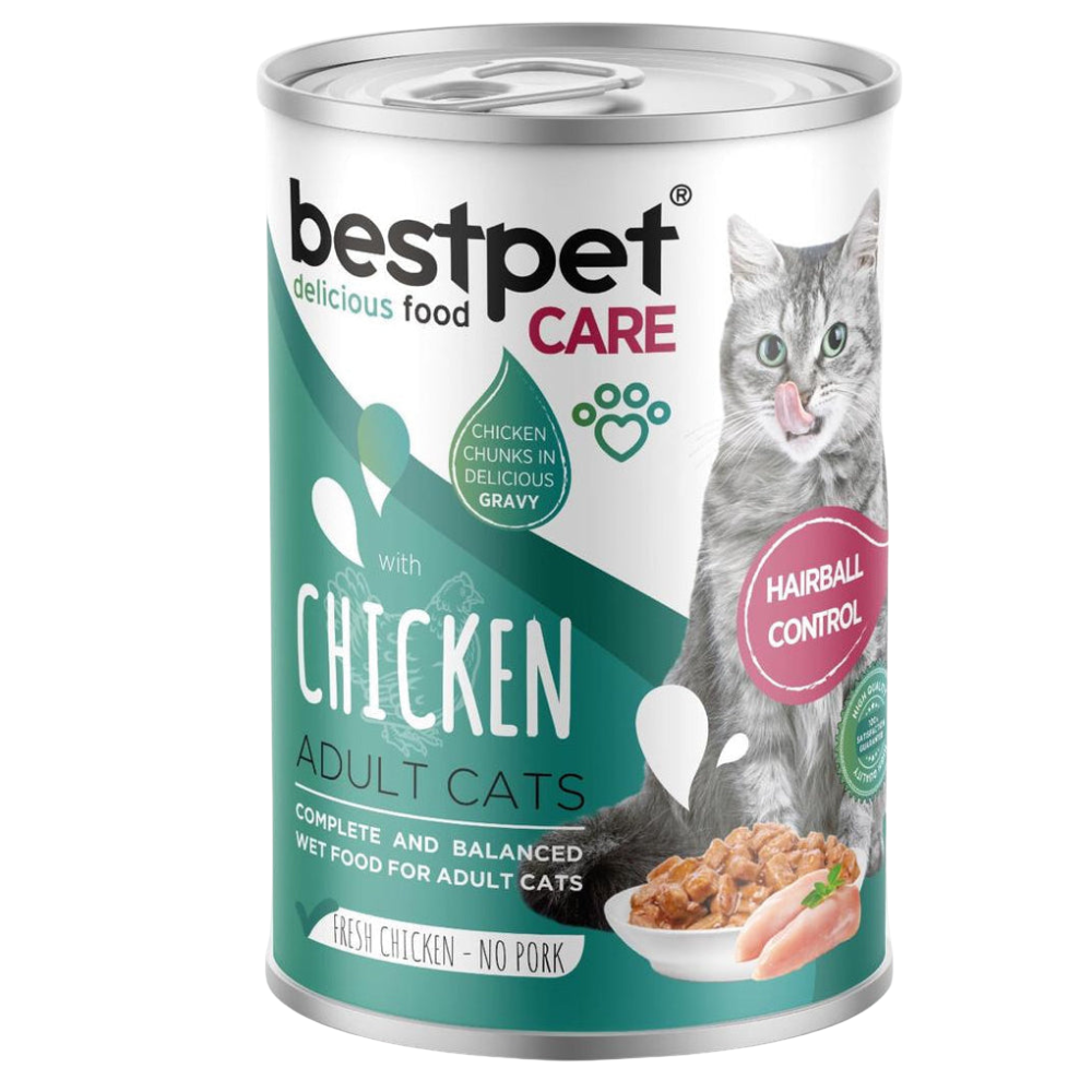 Best Pet Adult Cat with Chicken HairBall 400g Petfast.shop Bestpet Cat Food Wet Food petfast.shop Egypt PBE2439S75.00