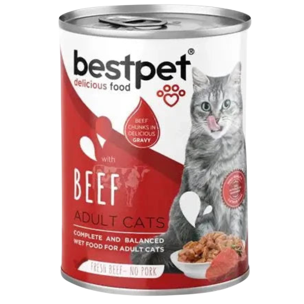 Best Pet Adult Cat With Beef 400g Petfast.shop Bestpet Cat Food Wet Food petfast.shop Egypt PBE2438S75.00