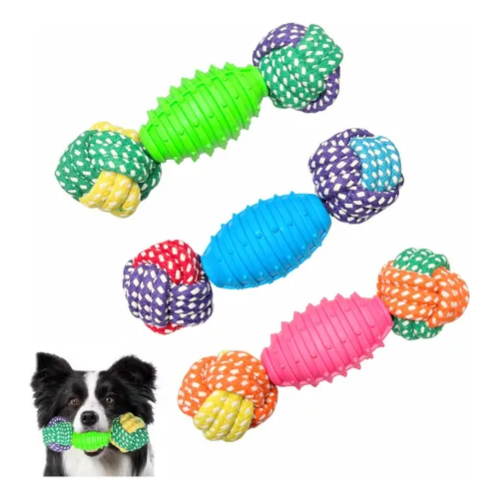 Buddy Pet Rope & Rubber Toy for Dogs