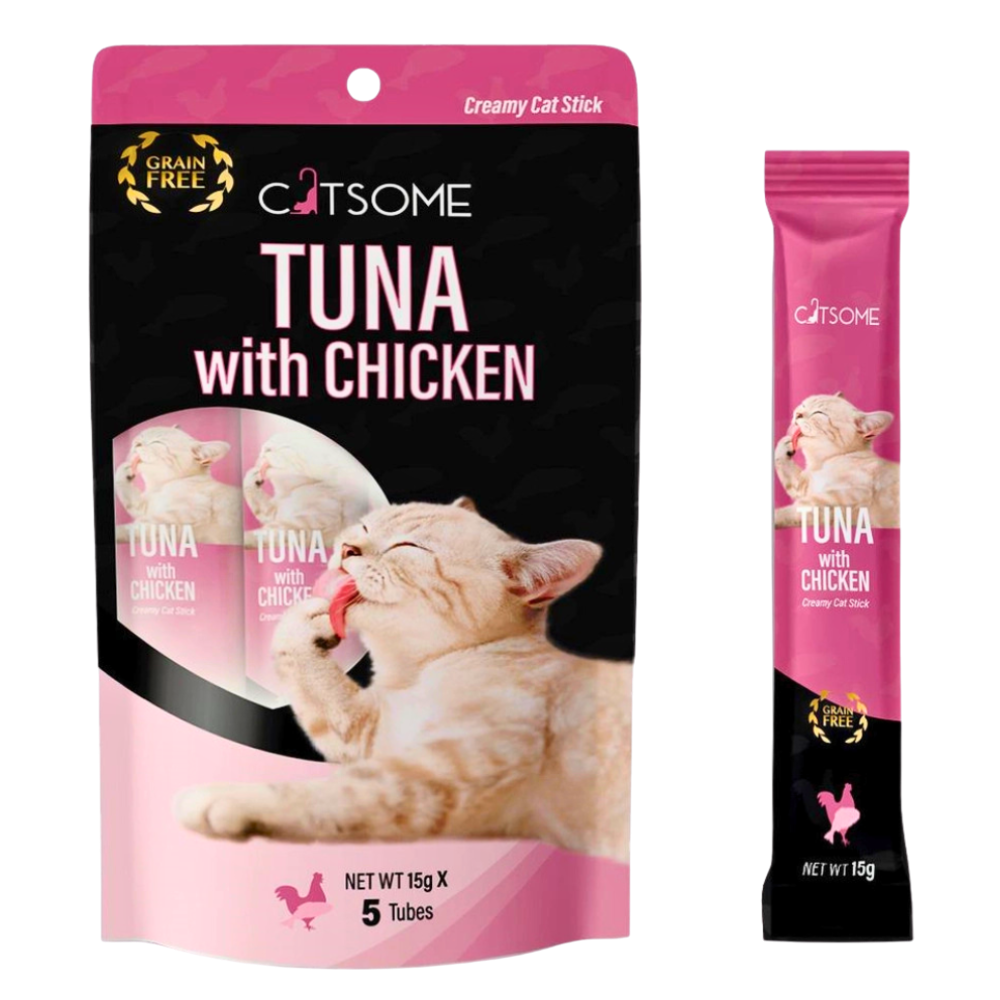 Catsome Creamy Cat Stick Tuna with Chicken 75g (5 sticks/pack)