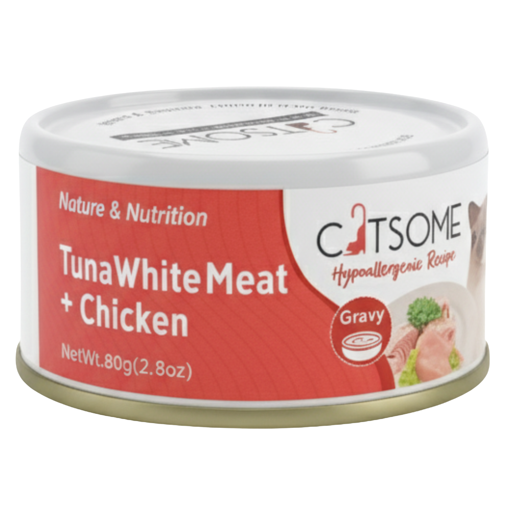 Catsome Grain Free Tuna White Meat & Chicken Cat Canned Food Gravy 80g