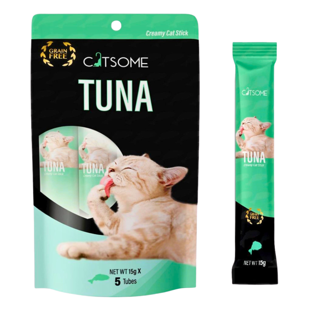 Catsome Creamy Cat Stick Tuna 75g (5 sticks/pack) Petfast.shop Catsome Cat Exclusive Kitten Liquid Treat Treats petfast.shop Egypt PCA2843S Default Title 150.00