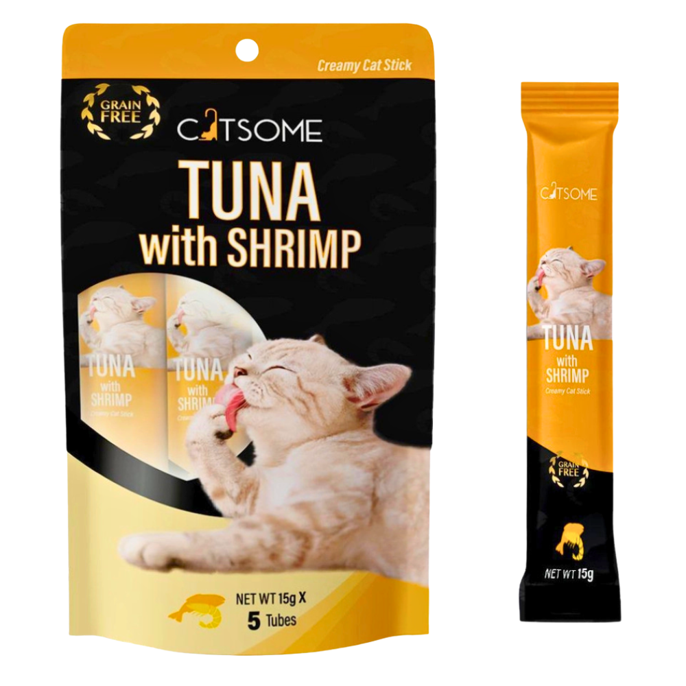 Catsome Creamy Cat Stick Tuna with Shrimp 75g (5 sticks/pack) Petfast.shop Catsome Cat Exclusive Kitten Liquid Treat Treats petfast.shop Egypt PCA2841S Default Title 150.00