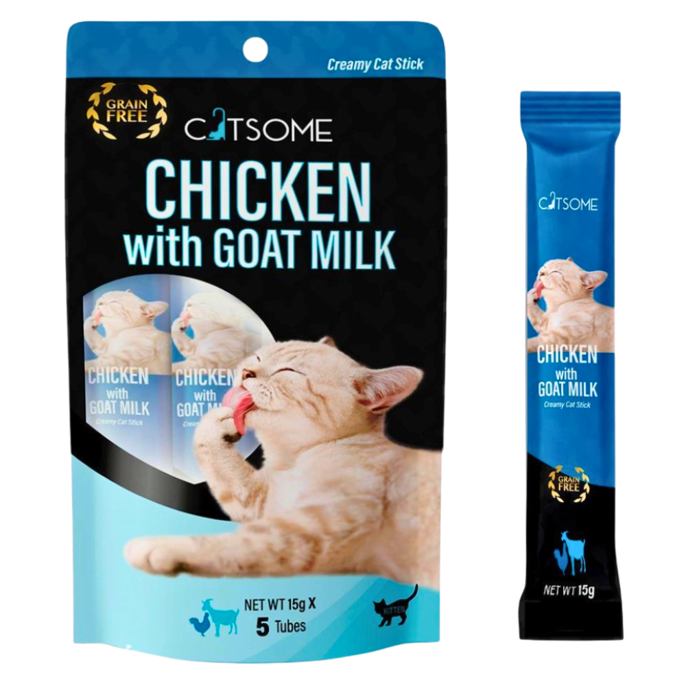Catsome Creamy Cat Stick For Kitten Chicken with Goat Milk 75g (5 sticks/pack) Petfast.shop Catsome Cat Exclusive Kitten Liquid Treat Treats petfast.shop Egypt PCA2839S Default Title 150.00