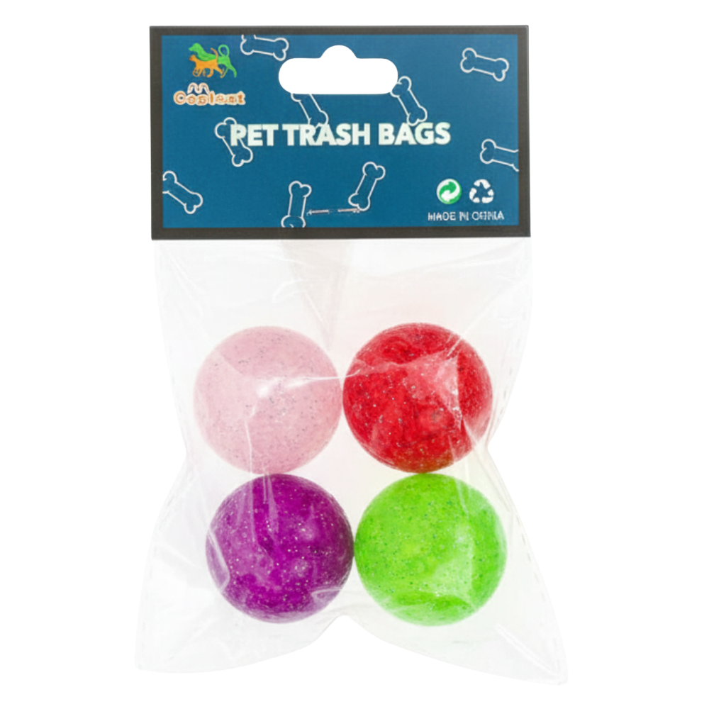 CoolCat Pet Toy Mixed Color 4Balls