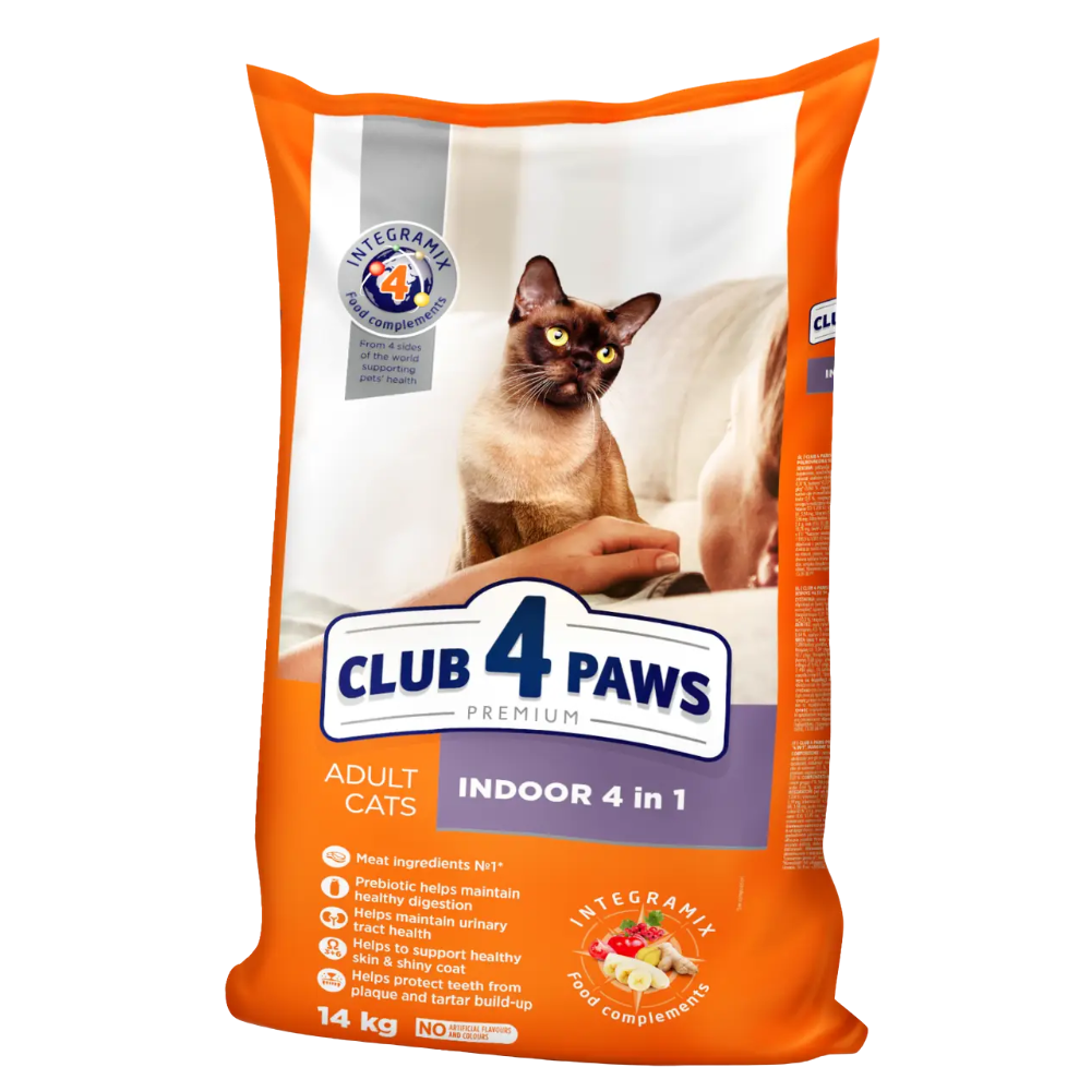 CLUB 4 PAWS Premium Indoor 4 in 1 With Chicken Adult Cats Dry Food 14kg Petfast.shop Club 4 Paws Cat Dry Food Food petfast.shop Egypt PCL2645S Default Title 4450.00