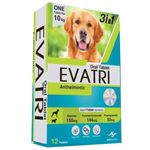 Evatri oral tablet packaging for dogs with a dog on the box
