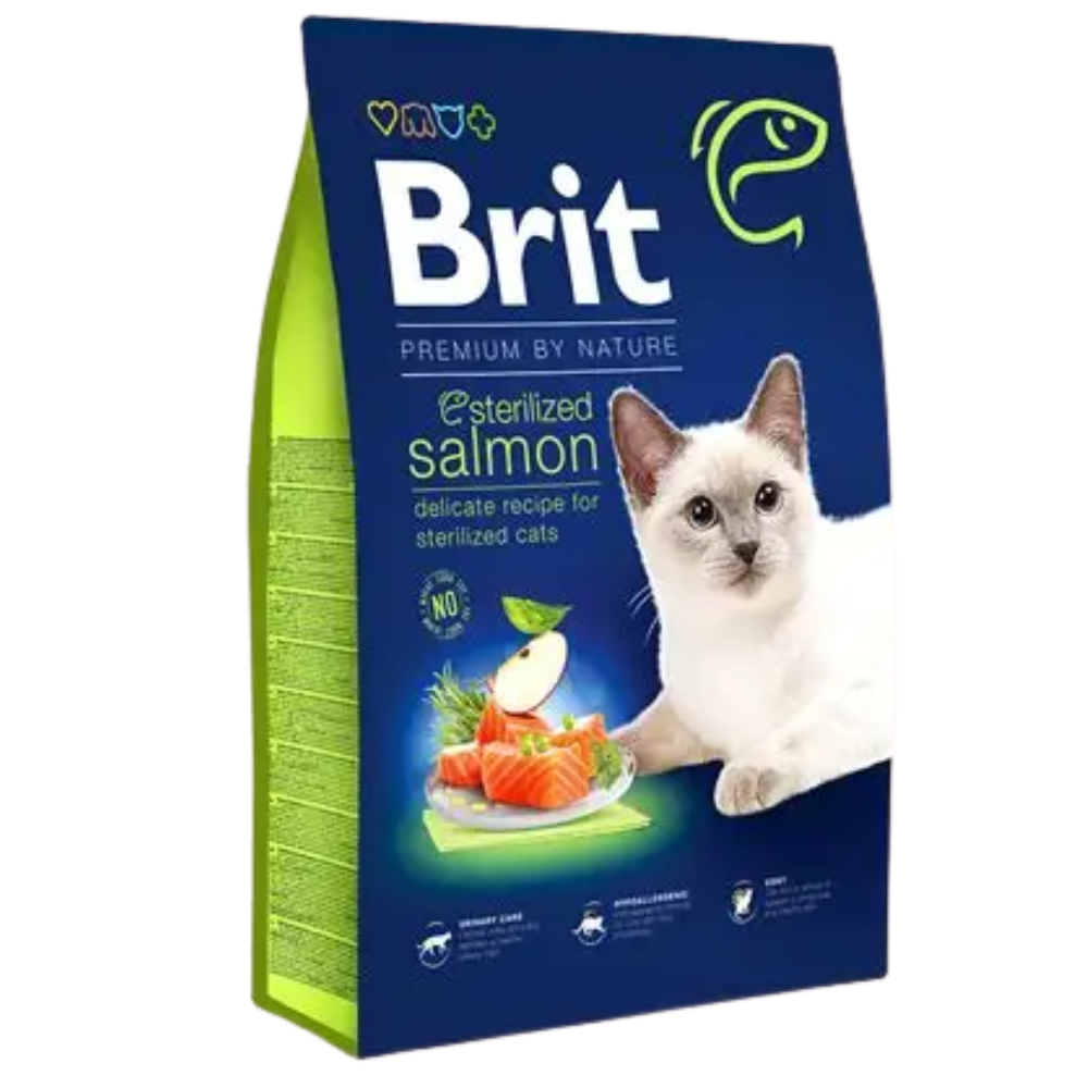 Brit Premium By Natural Dry Food For Sterilized Cat Salmon 8 Kg