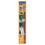 Vitakraft Beef Stick for dogs on an orange background