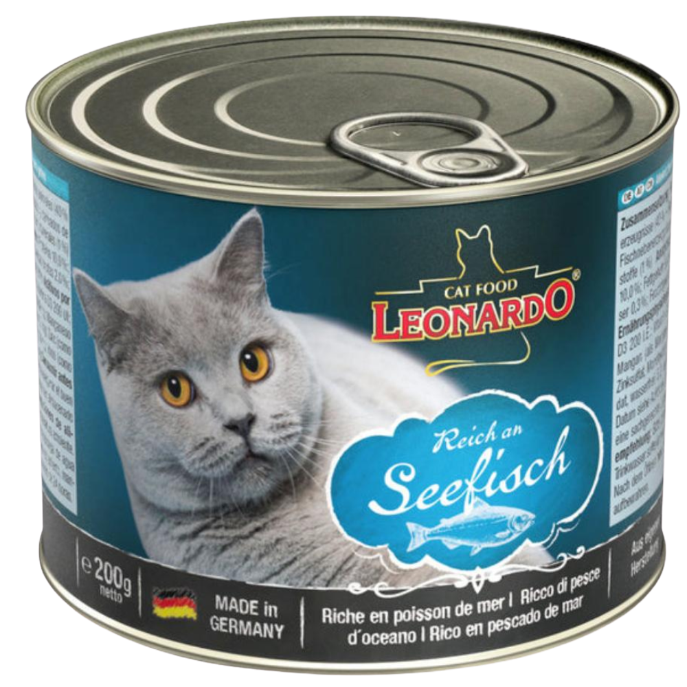 LEONARDO Rich In Ocean Fish Wet Food 200 G Petfast.shop Leonardo Best Selling Cat Food Wet Food petfast.shop Egypt PLE2434S Default Title 110.00