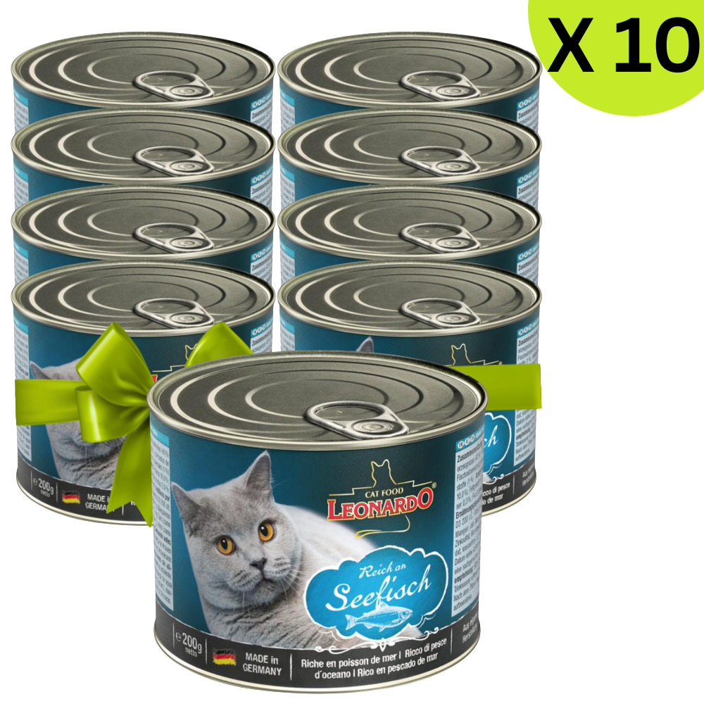 BUY 9 +1 FREE LEONARDO Rich In Ocean Fish Wet Food 200 G Petfast.shop Leonardo Bundles Cat Exclude Food Wet Food petfast.shop EgyptDefault Title 990.00