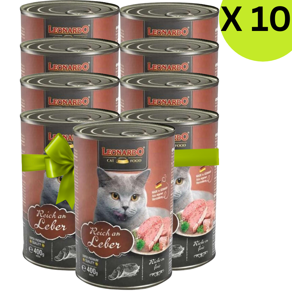 BUY 9 + 1 FREE Leonardo Liver Cat Wet Food 400g Petfast.shop Leonardo Bundles Cat Exclude Food Wet Food petfast.shop EgyptDefault Title 1800.00