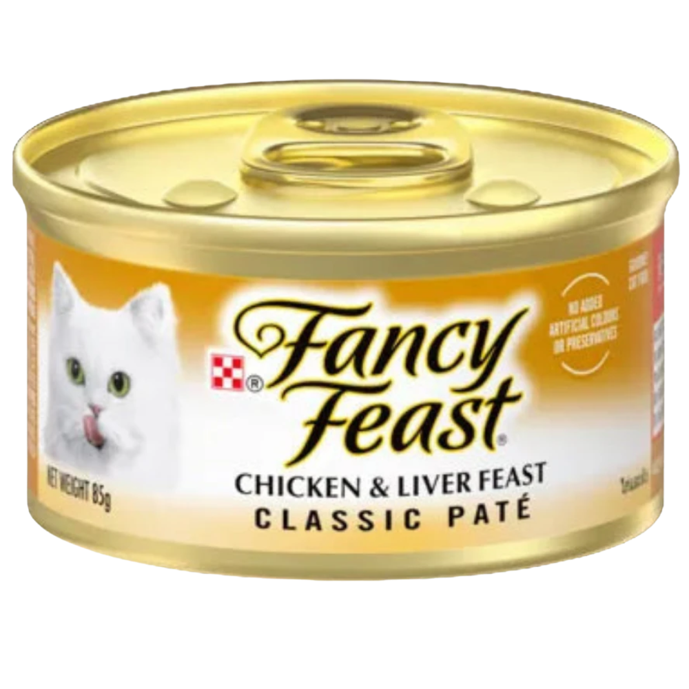 24X Fancy Feast Classic Pate Chicken & Liver Feast Gourmet Cat Food 85g